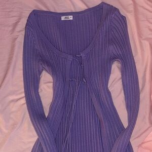Ardene Lavender Ribbed Knit Top